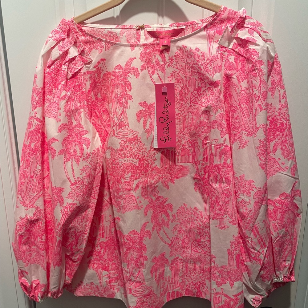Lilly Pulitzer Pink Women's Top Sz 4